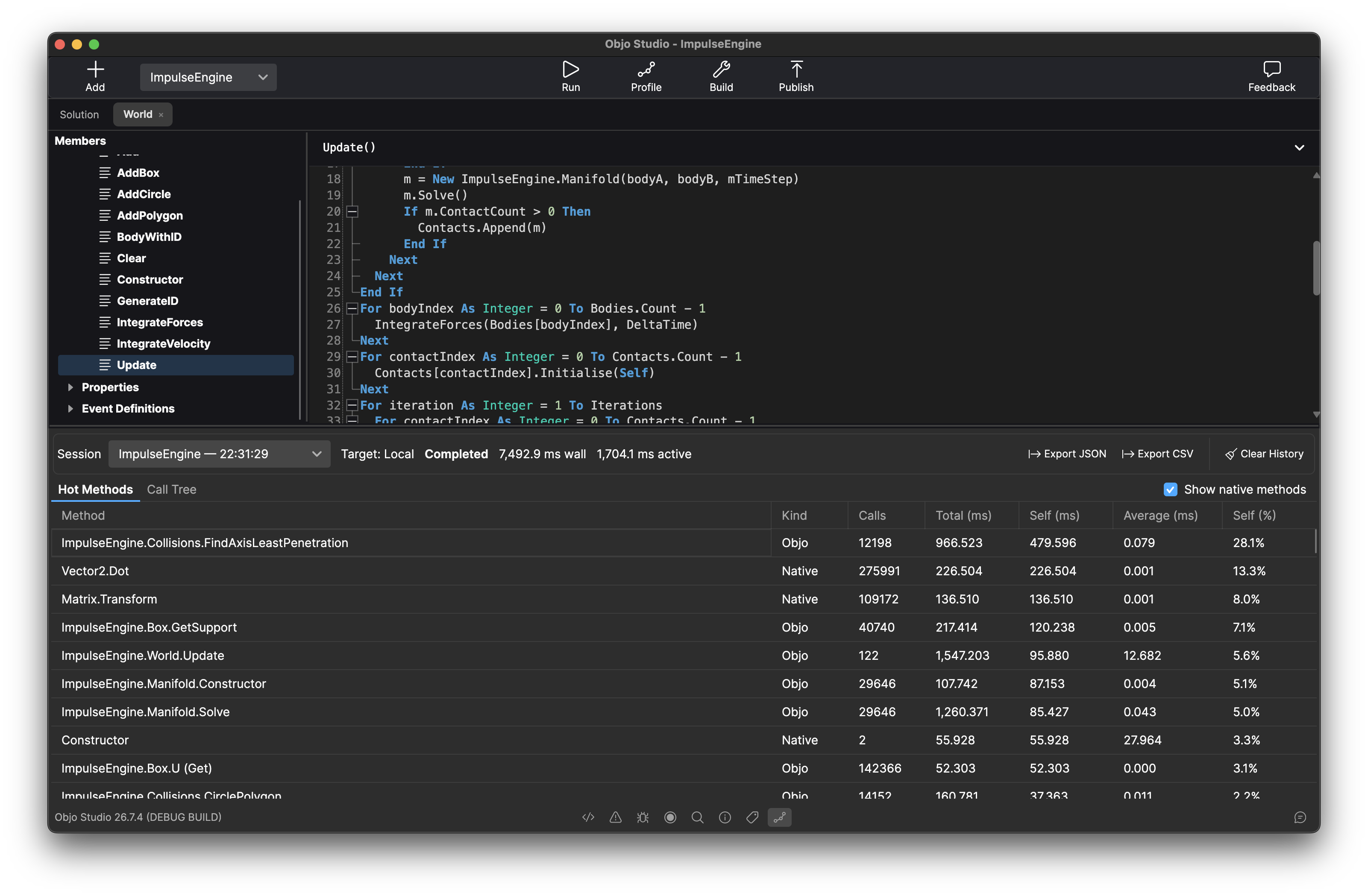 Profiler hot methods