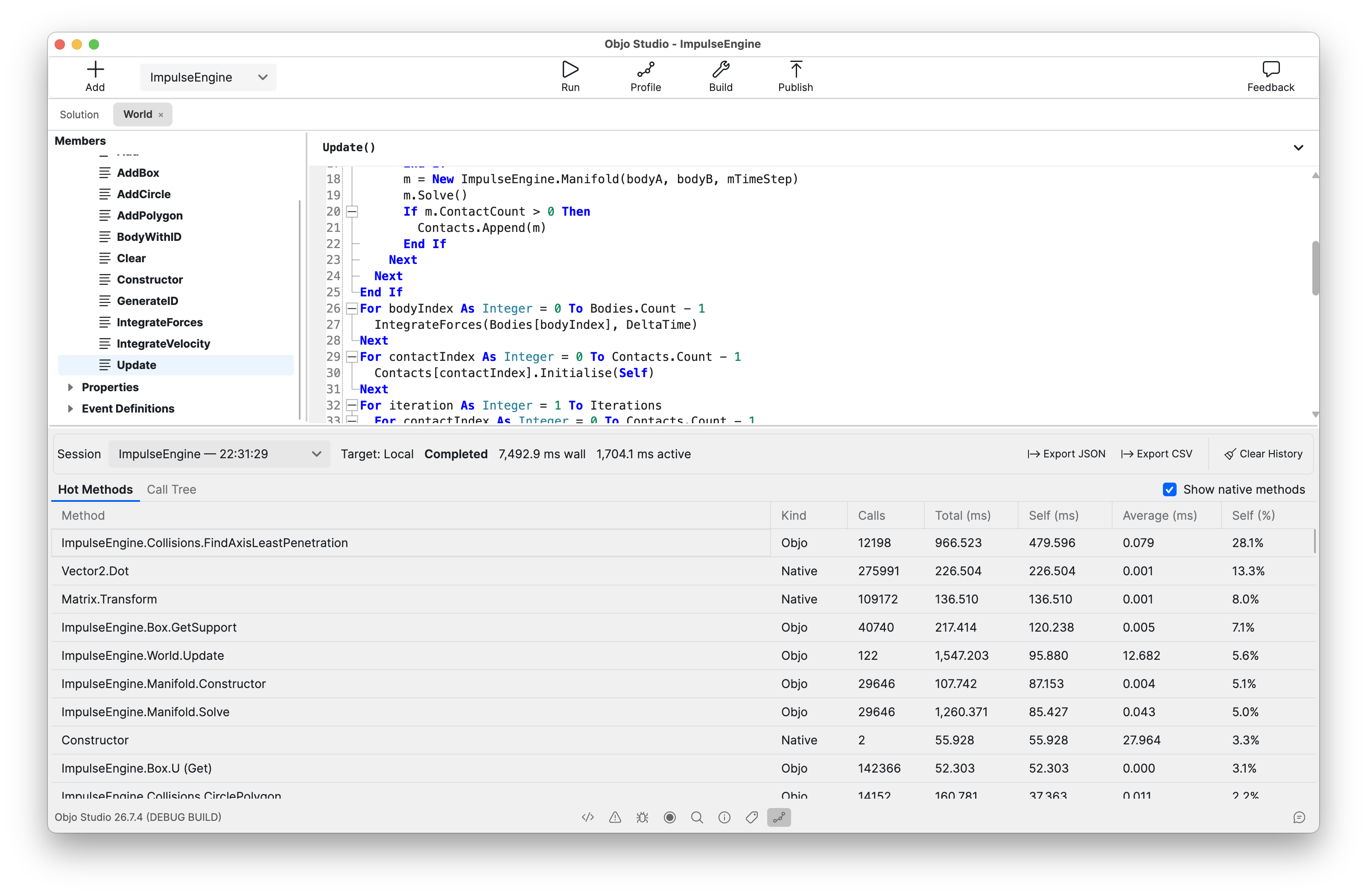 Profiler hot methods